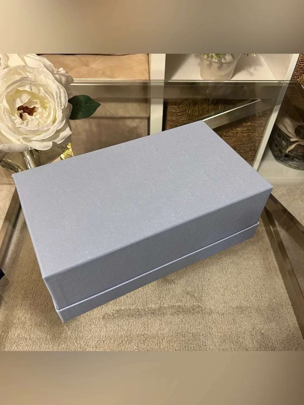 Prada Black Shoe Dust Bags with Light Blue Box